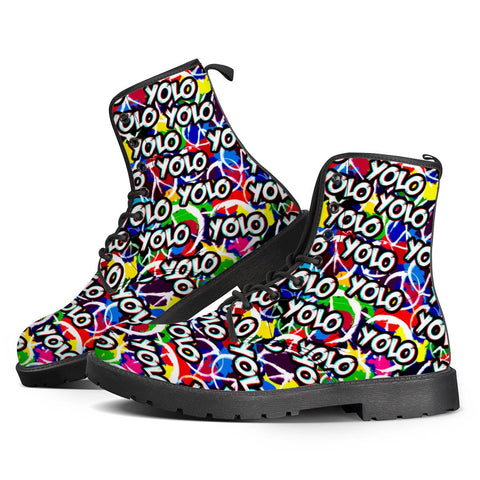 Image of Graffiti Leather Boots