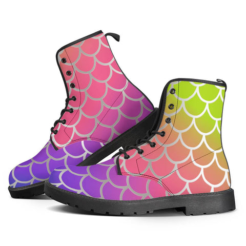 Image of Fish Scales Leather Boots