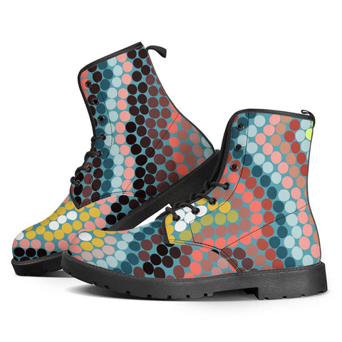 Image of Mosaic Circles Leather Boots