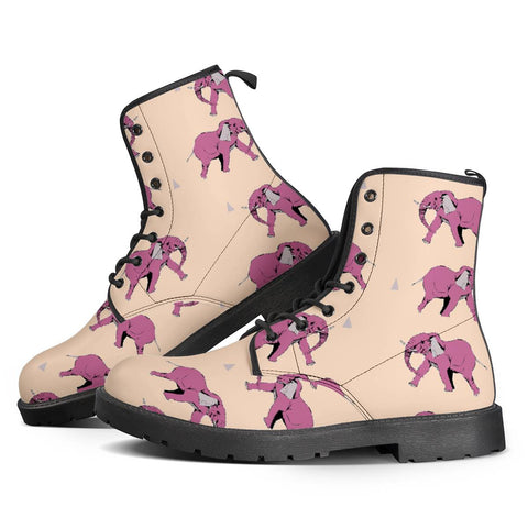 Image of Walking Pink Elephants Leather Boots
