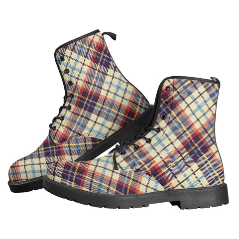Image of Plaid Glad Leather Boots