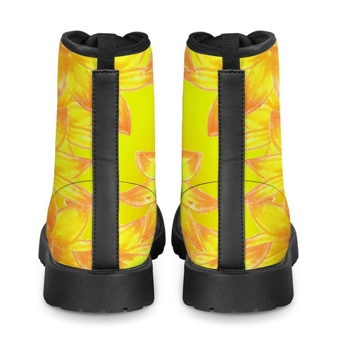 Image of Yellow Floral Hippie Leather Boots