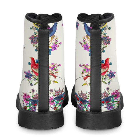 Image of Flowers And Birds Leather Boots