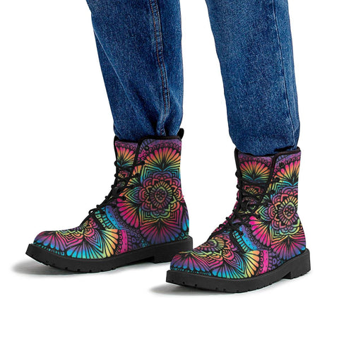 Image of Mandala Batik Leather Boots