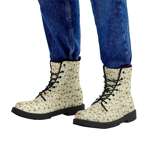 Image of Sunflowers Pattern Leather Boots