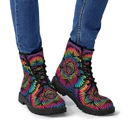 Image of Mandala Batik Leather Boots