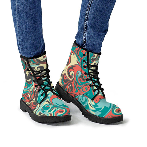 Image of Crazy Swirls Leather Boots