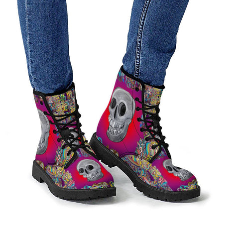 Image of Skull Leather Boots