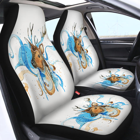 Image of Deer Face SWQT0659 Car Seat Covers