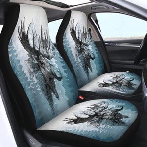 Deer SKull SWQT0447 Car Seat Covers