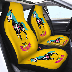 Dia De Los Muertos Unicorn SWQT1851 Car Seat Covers