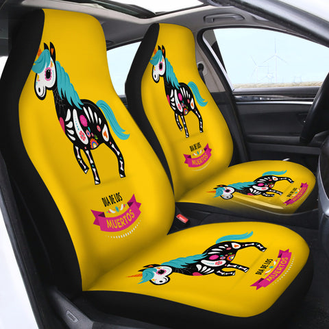 Image of Dia De Los Muertos Unicorn SWQT1851 Car Seat Covers