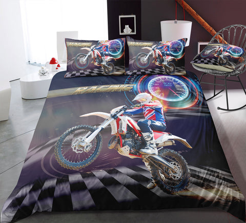 Image of Dirtbike Bedding Set For Boys - Beddingify