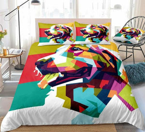 Colorful Dog Pattern Comforter Set - Beddingify