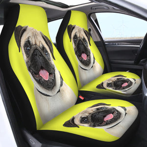 Pug Dog SWQT2406 Car Seat Covers