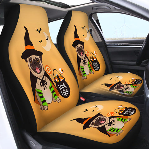 Image of Pug Trick or Treat SWQT0681 Car Seat Covers