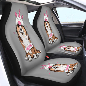 Dog Unicorn SWQT2522 Car Seat Covers