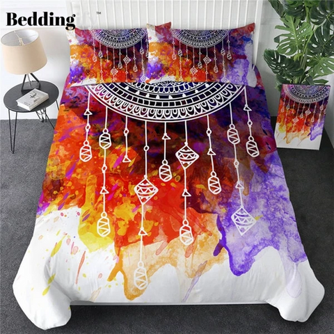 Image of Flame Bohemian Dreamcatcher Comforter Set - Beddingify