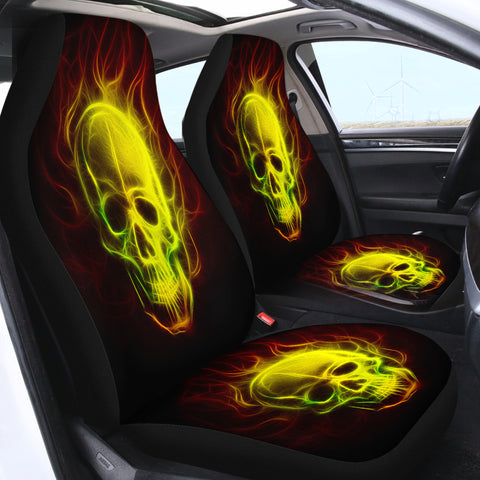 Image of Fire Skull SWQT1676 Car Seat Covers