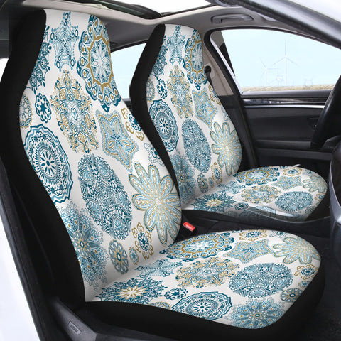 Image of Blue Mandala Paisley Pattern SWQT0074 Car Seat Covers