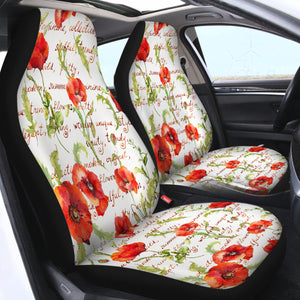 Poppy Flower Summer SWQT2342 Car Seat Covers