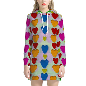 Hearts In Colors Women'S Hoodie Dress