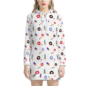 Donuts And The Universe Women'S Hoodie Dress