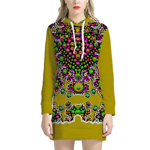 Ornate Dots And Colors Women'S Hoodie Dress