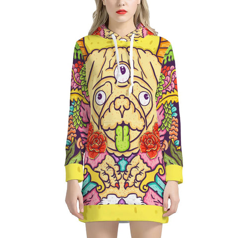 Image of Monster Dog Women'S Hoodie Dress