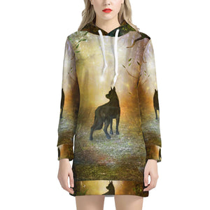 The Lonely Wolf Women'S Hoodie Dress