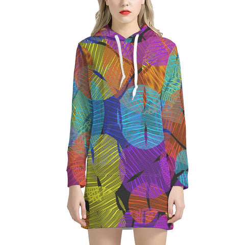 Image of Print Circles Women'S Hoodie Dress