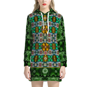 Ribbons And Flowers Women'S Hoodie Dress
