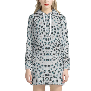 Dots Motif Geometric Print Design Women'S Hoodie Dress