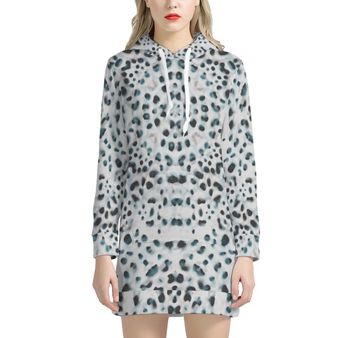 Image of Dots Motif Geometric Print Design Women'S Hoodie Dress