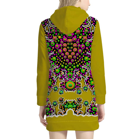 Image of Ornate Dots And Colors Women'S Hoodie Dress