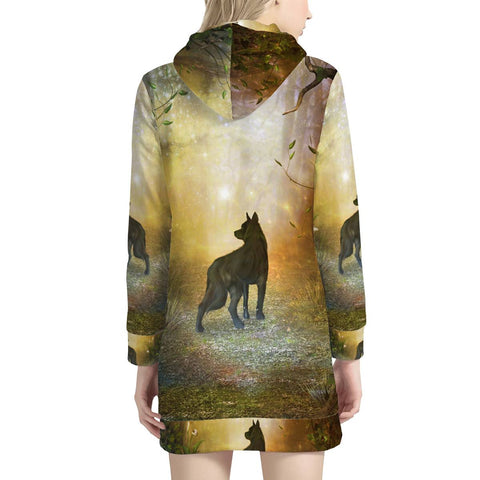 Image of The Lonely Wolf Women'S Hoodie Dress
