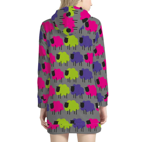 Image of Colourful Sheep Women'S Hoodie Dress