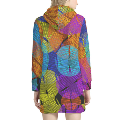 Image of Print Circles Women'S Hoodie Dress