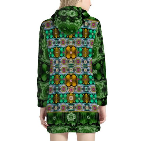 Image of Ribbons And Flowers Women'S Hoodie Dress