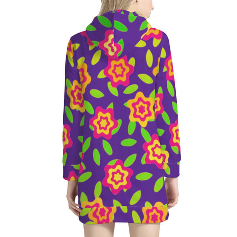 Image of Funky Flowers Women'S Hoodie Dress