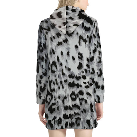 Image of Snow Leopard Women'S Hoodie Dress