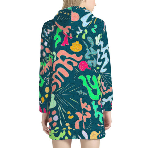 Image of Tropical Explosion Women'S Hoodie Dress