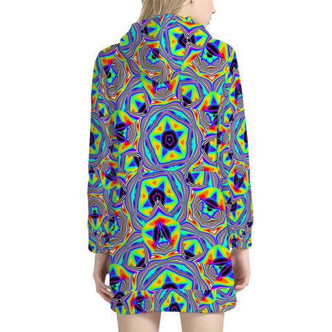 Image of Psychedelic Kaleidoscope Women'S Hoodie Dress