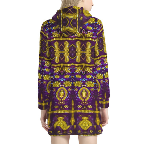 Image of Fancy Ornate Pattern Mosaic Women'S Hoodie Dress