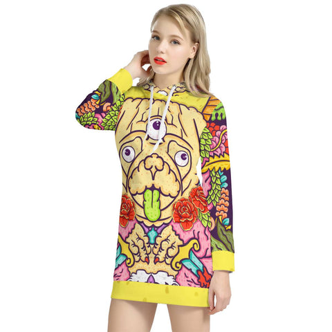 Image of Monster Dog Women'S Hoodie Dress