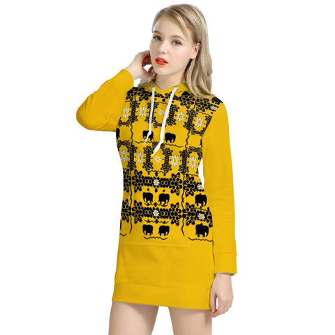 Image of Jungle Elephants Women'S Hoodie Dress