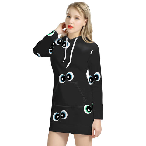 Image of Eyes In The Dark Women'S Hoodie Dress