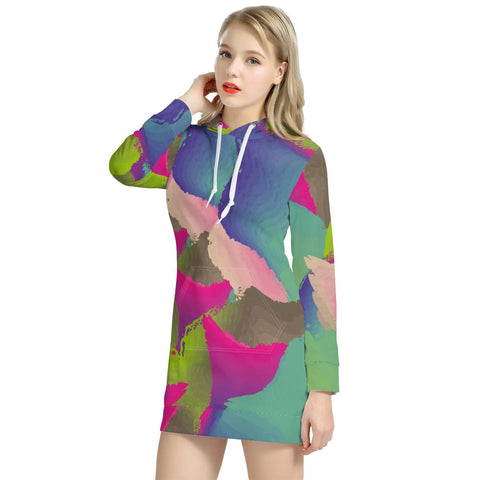 Image of Paint Layers Women'S Hoodie Dress