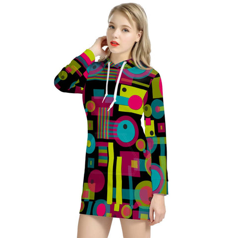 Image of Shapes And Colours Women'S Hoodie Dress