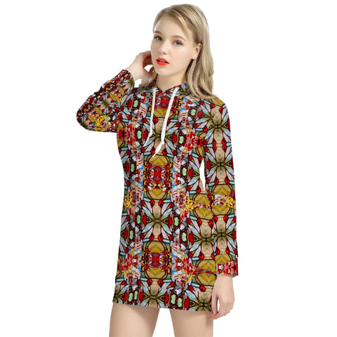 Image of Roses And Ornate Love Women'S Hoodie Dress